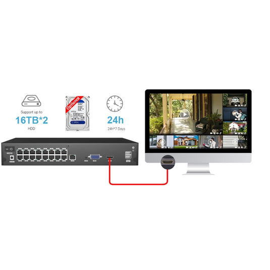 Foscam FNA216HE, 16-kanaals 4K 8MP PoE NVR