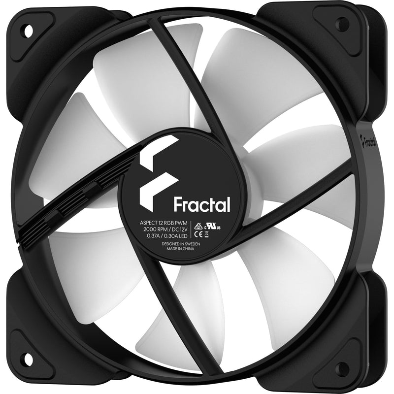 Load image into Gallery viewer, Fractal design aspect 12 rgb pwm black frame 3 fan pack
