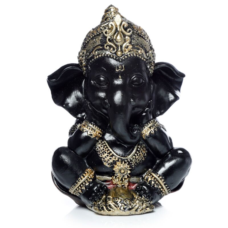 Load image into Gallery viewer, Zwart goud ganesh
