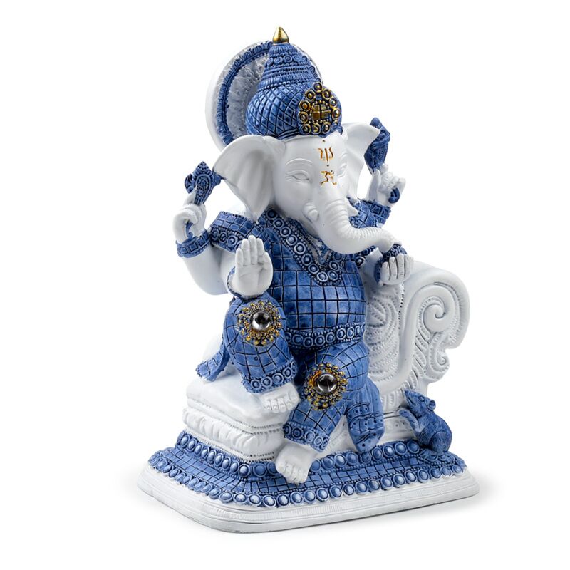 Load image into Gallery viewer, Wit blauw ganesh meditatie
