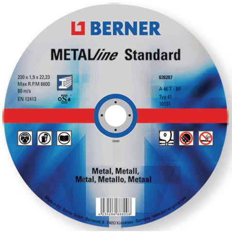 Load image into Gallery viewer, Berner 38290 Snijschijf METALline standaard 125x1x22.2 P
