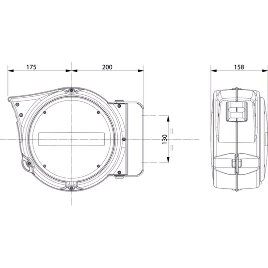 Berner luchthaspel 15bar 10m ø8mm zelfoprollend oranje