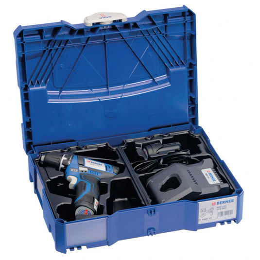 Berner schroefboormachine 12v 2.0ah in koffer