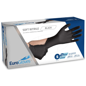Eurogloves handschoenen nitril maat m zwart (100 stuks)