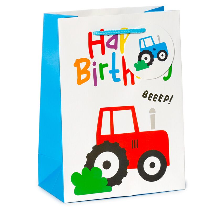 Load image into Gallery viewer, Happy birthday kleine tractortjes - cadeautasje medium
