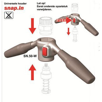 Cyclus tools snap-in sn-50-w houder voor snap-in systeem cyclus 7202750