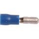 Doos a 25 schuif stekker rond man blauw 4mm