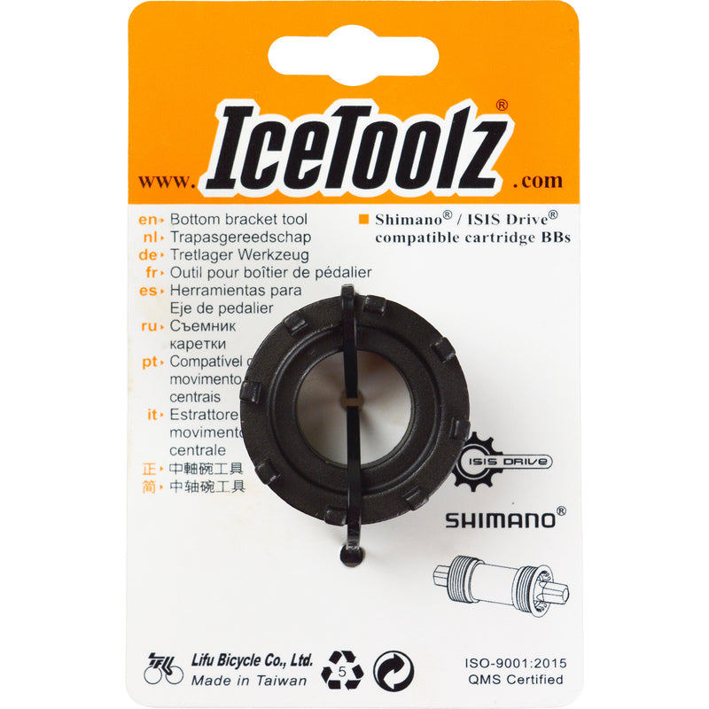 Load image into Gallery viewer, trapas gereedschap 8-noks Shimano + Isis zwart
