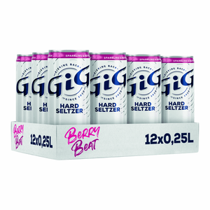 Gig hard seltzer berry beat blik (12x 25cl)