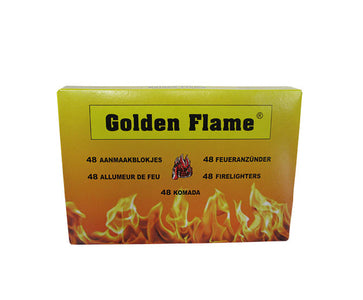 Golden flame witte aanmaakblokjes (24x 48 stuks)
