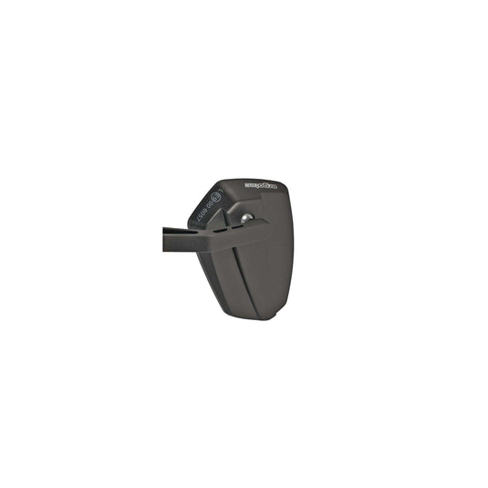 Ergotec spiegel m-77 korte arm 120 x 80-55 mm aluminium - zwart gezandstraald (k approved)