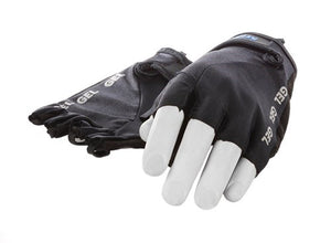Mirage Lycra handschoen maat xl gel zwart korte vinger op kaart