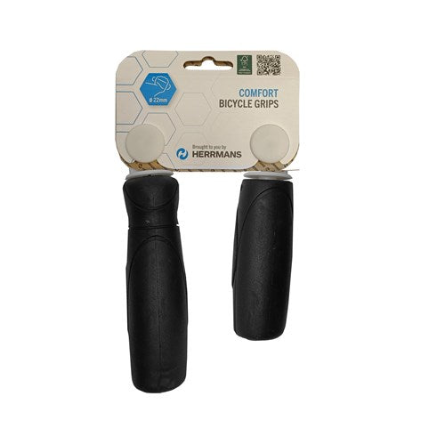 Herrmans Handvatten Grip Ergo, z wart. Lengte: 120 90mm