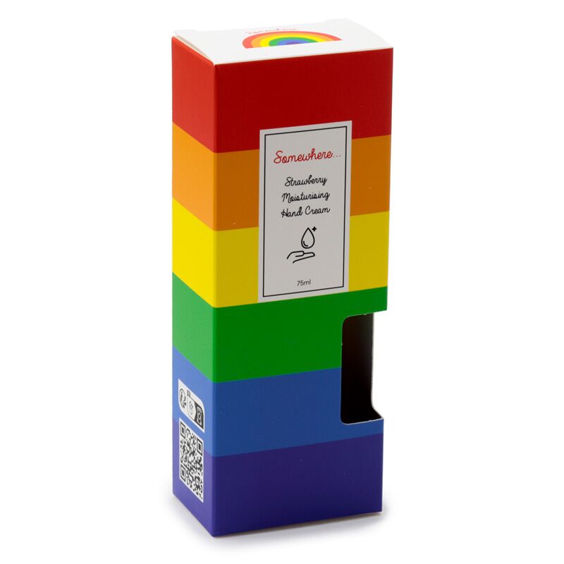 Load image into Gallery viewer, Somewhere regenboog handcreme 75ml - aardbei
