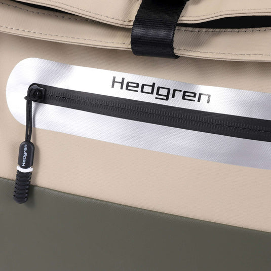 Hedgren commute bike chain rugtas 18,2l beige olive