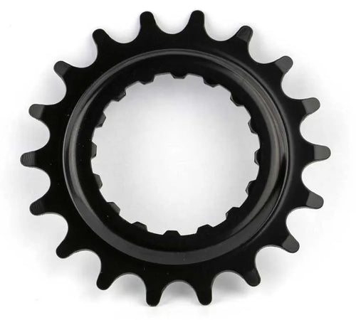 Hebie cranked sprocket 18 teeth bosch black