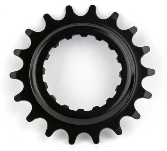 Hebie cranked sprocket 18 teeth bosch black