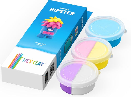 Hey-clay hipster 3 cans boetseerklei