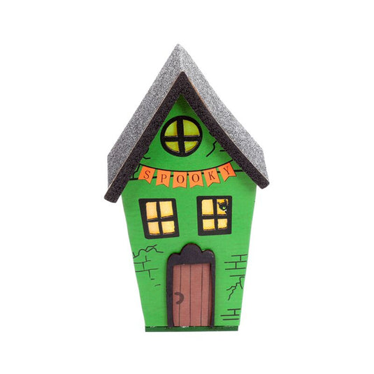 Groot griezelig huis halloween led decoratie