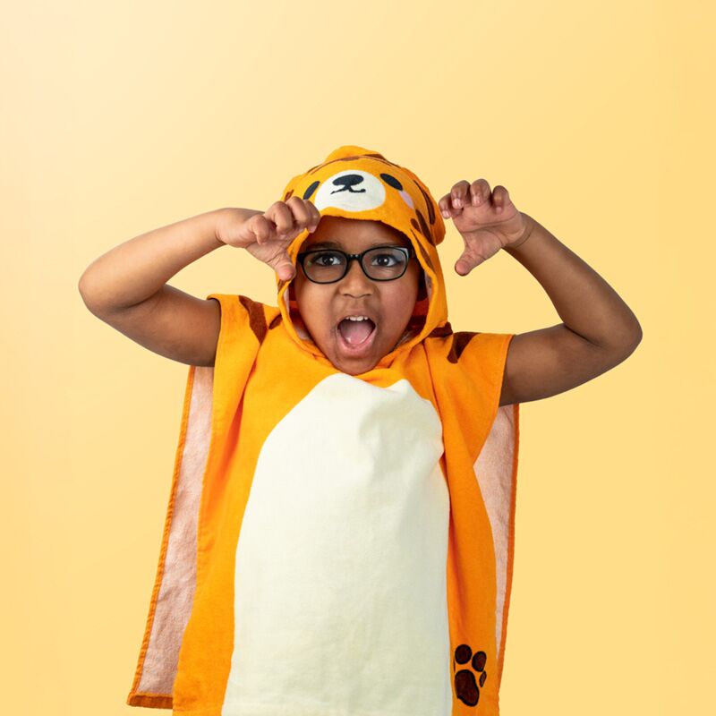 Load image into Gallery viewer, Alfie de tijger adoramals kinder handdoek hoodie
