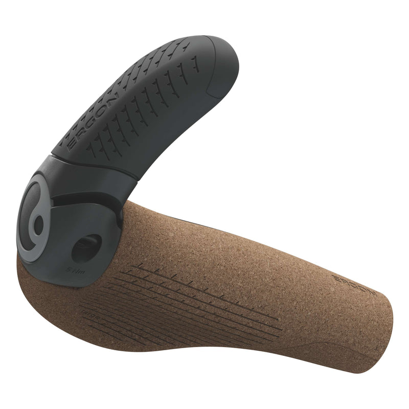 Afbeelding laden in galerijviewer, Ergon gp3 evo biocork handvatten bruin zwart l
