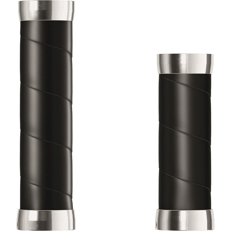 Load image into Gallery viewer, Brooks Handvatten Slender Leather grips 100 130mm black
