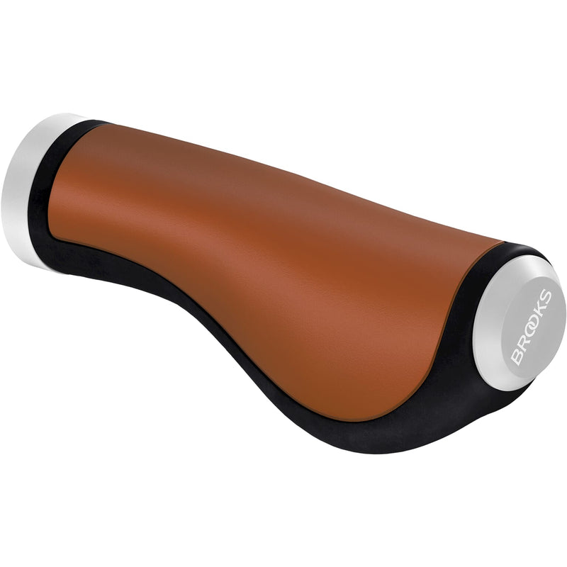Load image into Gallery viewer, Brooks Handvatten Ergonomic Leather grip 130mm honey
