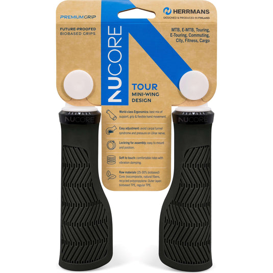 Herrmans handvatten nucore grip tour wave 130mm zwart