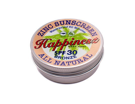 Happinesz zonnebrandcrème - spf 30 - zink - bronze