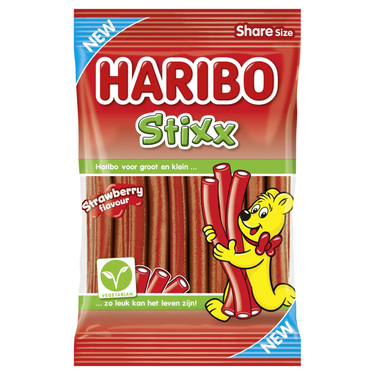 Haribo stixx strawberry (18x 160 gr)