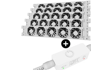 Heatfan 5 - radiatorventilator cinco - wit + touch sensor