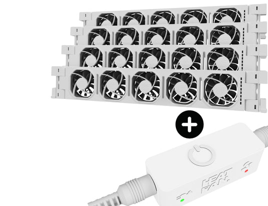 Heatfan 5 - radiatorventilator quattro - wit + touch sensor