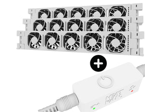Heatfan 5 - radiatorventilator trio - wit + touch sensor