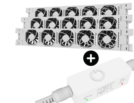 Heatfan 5 - radiatorventilator trio - wit + touch sensor
