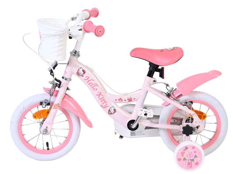 Laden Sie das Bild in Galerie -Viewer, Volare hello kitty kinderfiets - meisjes - 12 inch - roze - twee handremmen
