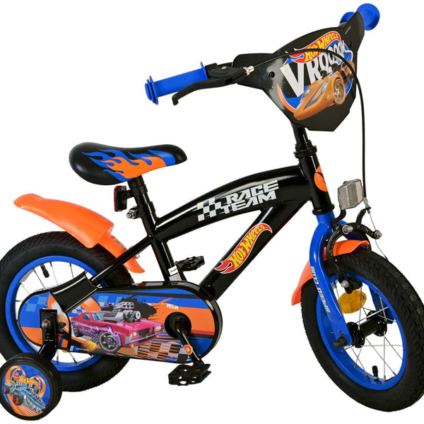 Hot Wheels Kinderfiets - Jongens - 12 inch - Zwart Oranje Blauw
