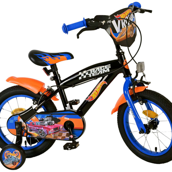 Hot Wheels Kinderfiets - Jongens - 14 inch - Zwart - Twee handremmen