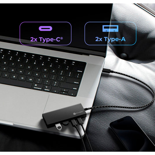 ICY BOX 4-poorts hub met USB-C 3.2 Gen 2