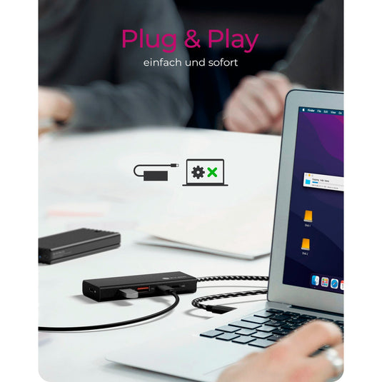 ICY BOX 4-poorts hub met USB-C 3.2 Gen 2