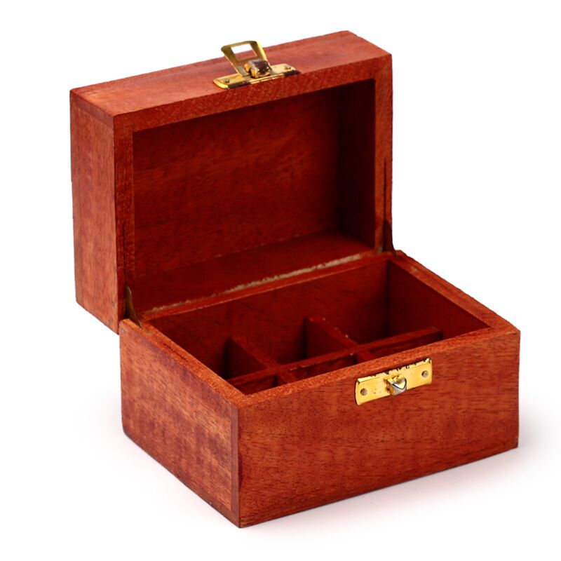 Load image into Gallery viewer, Mango hout etherische olie doos (voor 6 flesjes - design 2)
