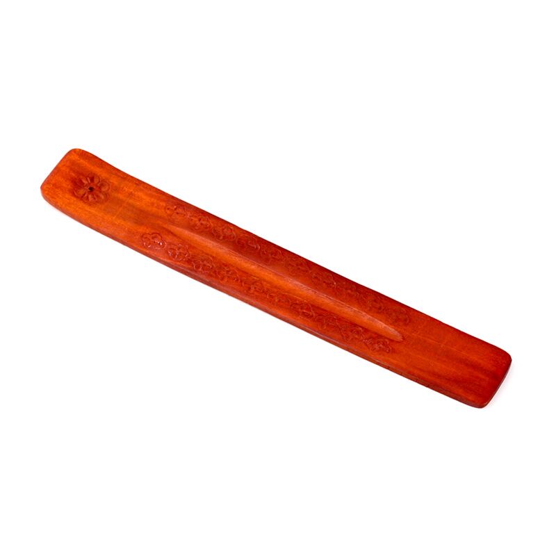 Load image into Gallery viewer, Bloem gravering - mango hout wierookhouder voor stokjes

