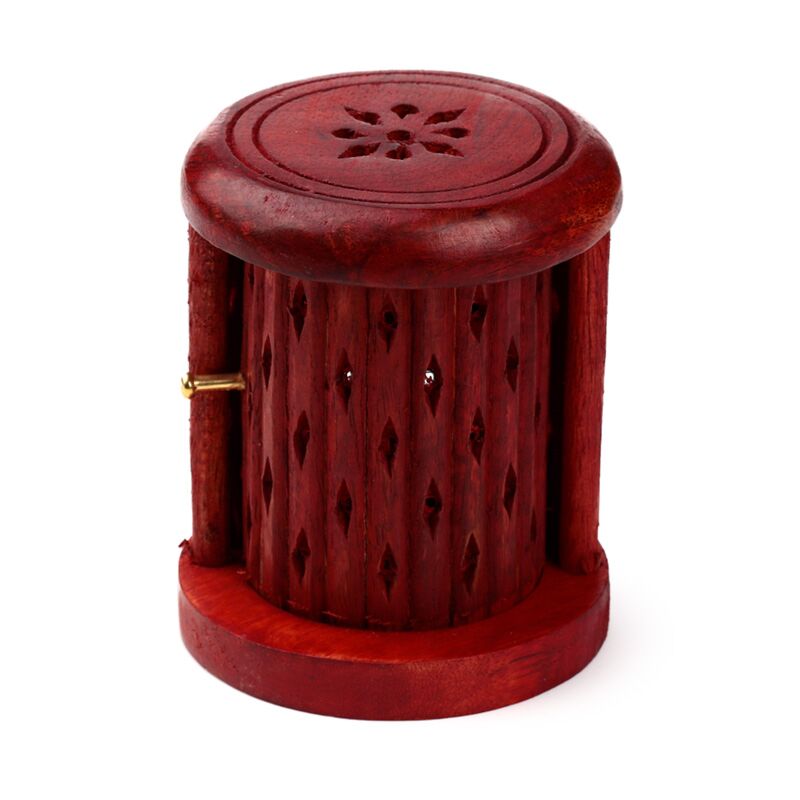 Load image into Gallery viewer, Mango hout gesneden wierookhouder kegels met deur
