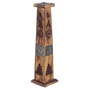Mangohout toren olifant wierookhouder