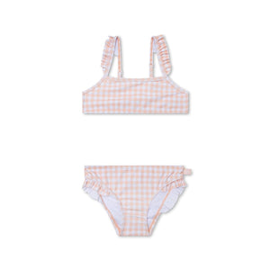 Sunset grid | oranje wit meisjes uv bikini