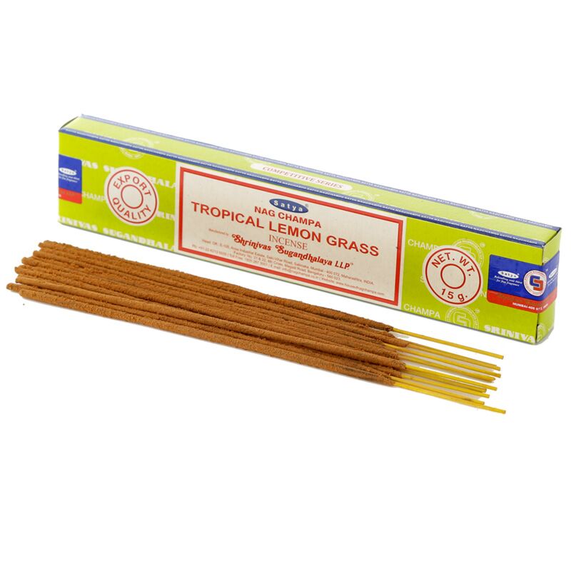 Load image into Gallery viewer, 01366 tropisch citroengras - satya nag champa wierook stokjes
