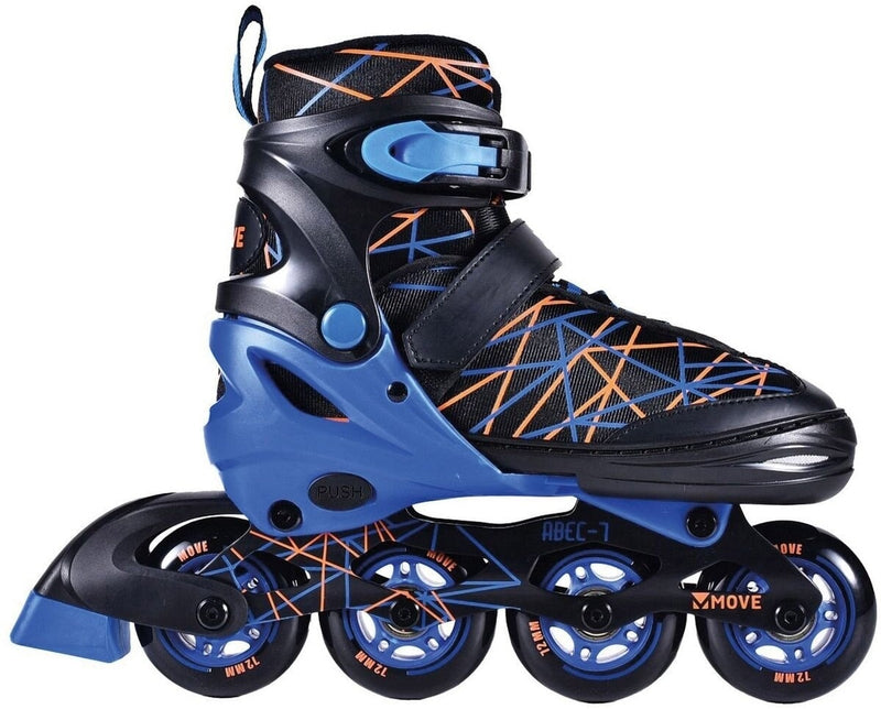 Load image into Gallery viewer, Move inline skates : stripes zwart blauw (562410) maat 34 37
