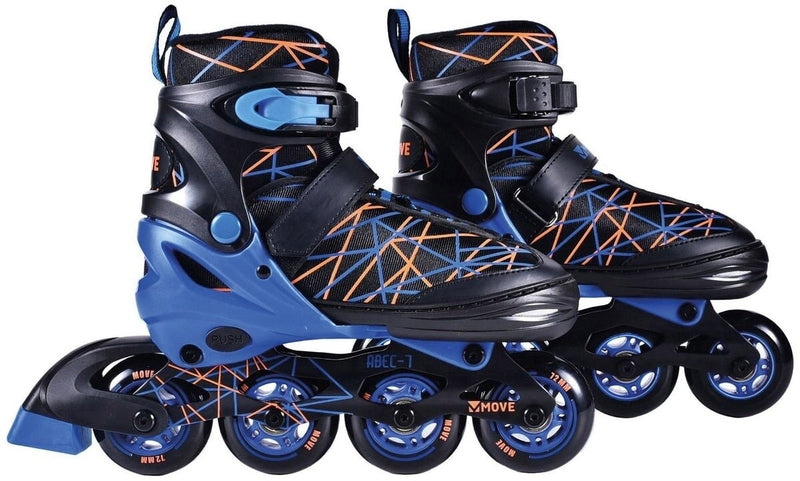 Load image into Gallery viewer, Move inline skates : stripes zwart blauw (562410) maat 38 41
