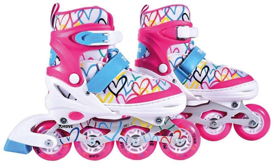 Inline skates move: love wit roze (562411) maat 34 37