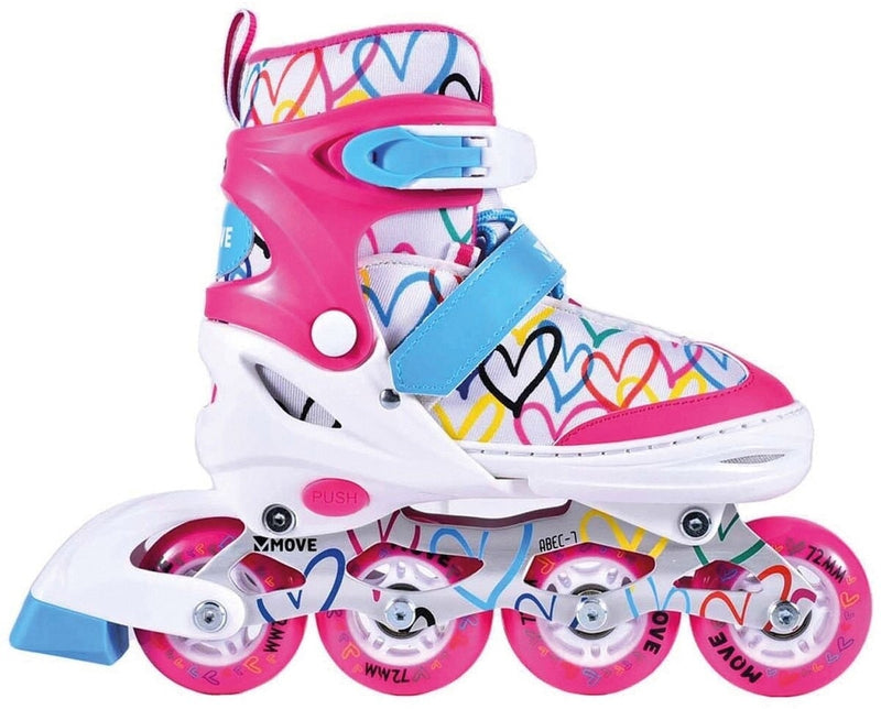 Load image into Gallery viewer, Inline skates move: love wit roze (562411) maat 34 37
