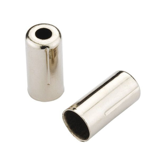 Jagwire end caps open - 5mm brake (crimp) - brass (200pcs) - chrome